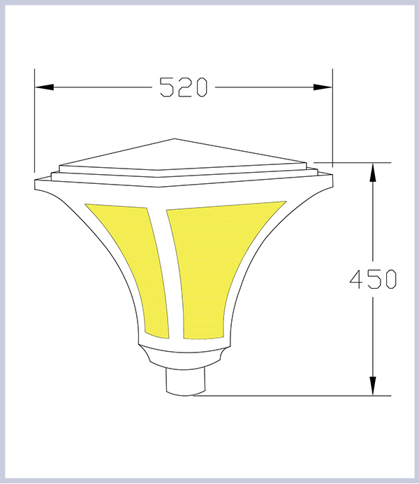 چراغ پارکی LED مدل مهتاب 30 وات