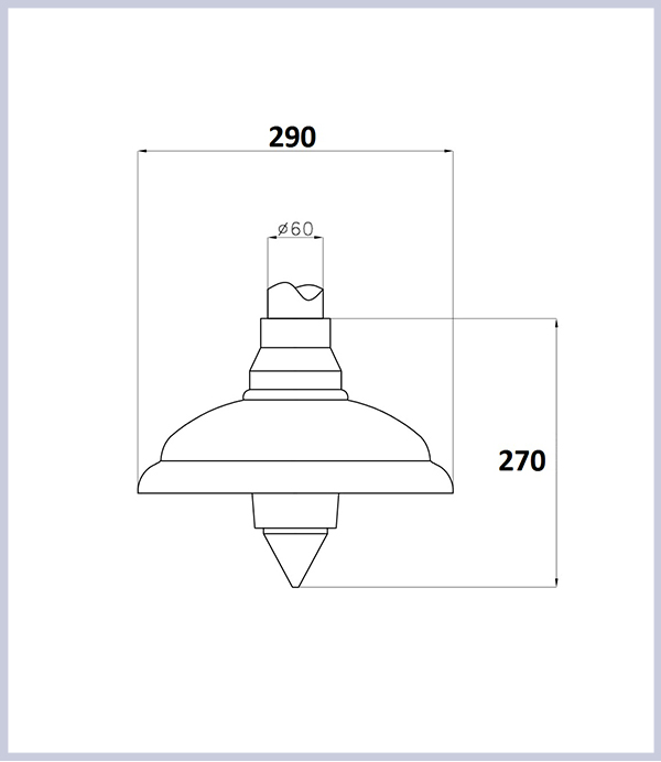 چراغ پارکی LED مدل پاریس آویز 30 وات 