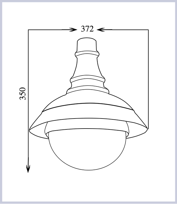 چراغ پارکی LED مدل لونا 50 وات 